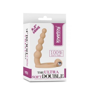 Кольцо с анальным вибростимулятором Lovetoy The Ultra Soft Bead 6.5'' телесное - основное фото
