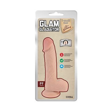 Реалістичний фалоімітатор на присосці Chisa Novelties T-skin ReaL Glam Gladiator тілесний 21,5 см - основне фото