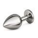 Анальная пробка EGZO Silver Round Plug S серебристая с разноцветным кристаллом 7 см - дополнительное фото