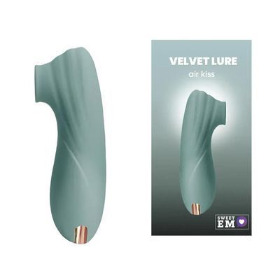 Вакуумний стимулятор клітора Sweet Em Velvet Lure Air Kiss сірий 11 см - основне фото