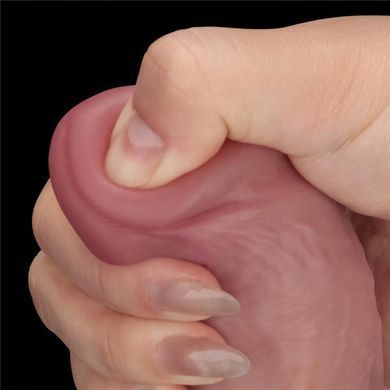 Реалістичний вібратор на присосці Lovetoy 9'' Vibrating Dual Density Power Cock тілесний 23 см - основне фото