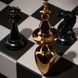 Анальна пробка у вигляді шахової фігури UPKO The Chess Collection King золотиста 14 см - додаткове фото