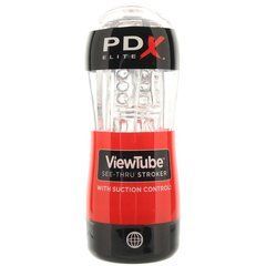 Мастурбатор у тубусі Pipedream PDX Elite ViewTube прозорий - основне фото