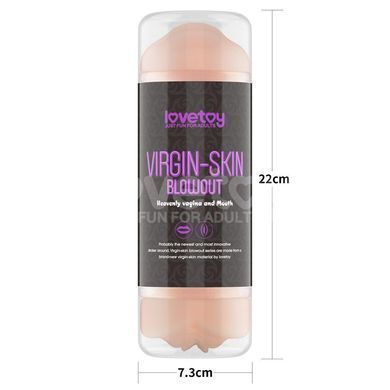 Двосторонній мастурбатор Lovetoy Virgin-Skin Blowout Heavenly Vagina and Mouth тілесний - основне фото
