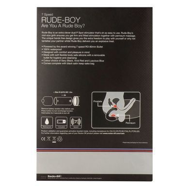 Масажер простати з вібрацією Rocks-Off Rude-Boy Vibe червоний 14 см - основне фото