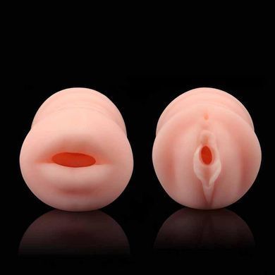 Двосторонній мастурбатор Lovetoy Virgin-Skin Blowout Heavenly Vagina and Mouth тілесний - основне фото