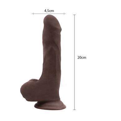 Реалистичный фаллоимитатор на присоске Chisa Novelties Bottomless Pleasure коричневый 20 см - основное фото