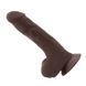Реалистичный фаллоимитатор на присоске Chisa Novelties Bottomless Pleasure коричневый 20 см - дополнительное фото