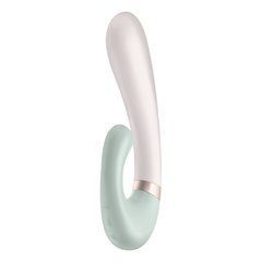 Вібратор-кролик Satisfyer Heat Wave м'ятно-білий 20 см - основне фото