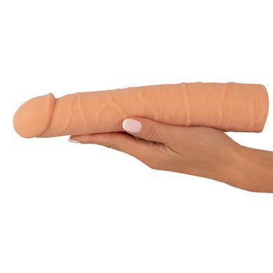 Реалістична насадка на член Nature Skin Extension Sleeve тілесна 25 см - основне фото