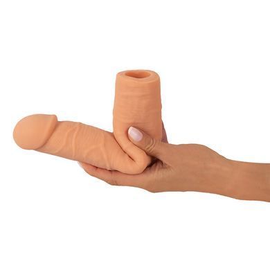 Реалістична насадка на член Nature Skin Extension Sleeve тілесна 25 см - основне фото