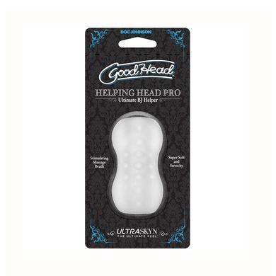 Наскрізний мастурбатор Doc Johnson GoodHead Helping Head Pro Frost білий - основне фото