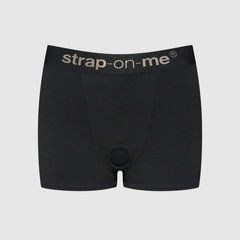 Шортики с фиксацией дилдо Strap-On-Me Allure Lingerie Harness L чёрные - основное фото
