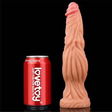 Нереалистичный фаллоимитатор на присоске Lovetoy 9.5'' Dual layered Platinum Silicone Cock телесный 24 см - основное фото