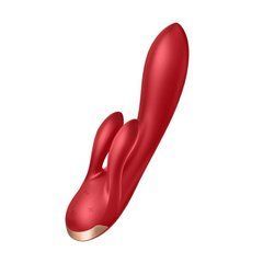 Вибратор-кролик Satisfyer Double Flex красный 20,1 см - основное фото