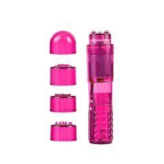 Кліторальний вібратор з насадками Chisa Novelties Hi-Basic The Ultimate Mini Massager рожевий 10 см - основне фото