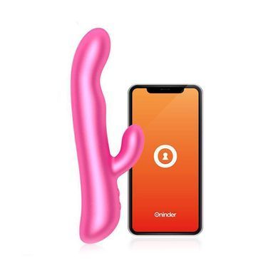 Rabbit-вибратор смарт Oninder Vibration & Rotation розовый 23 см - основное фото
