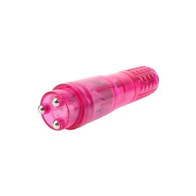 Клиторальный вибратор с насадками Chisa Novelties Hi-Basic The Ultimate Mini Massager розовый 10 см - основное фото
