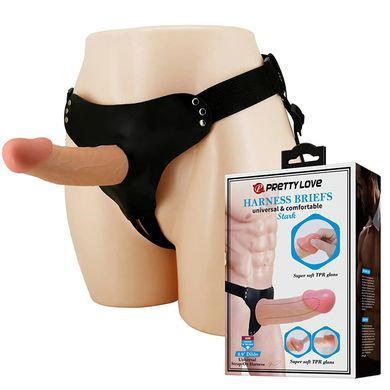 Мужской полый страпон Lybaile Harness Briefs Stark телесный 17,5 см - основное фото