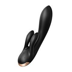 Вибратор-кролик Satisfyer Double Flex чёрный 20,1 см - основное фото