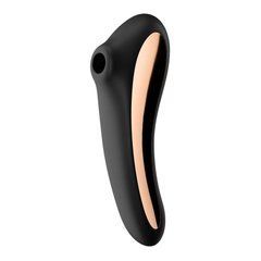Двойной вакуумный вибратор Satisfyer Dual Kiss чёрный 19 см - основное фото
