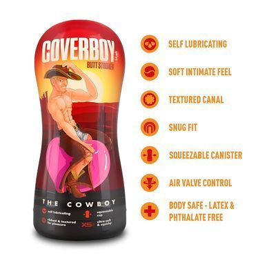 Самозволожувальний мастурбатор-анус Blush Coverboy The Cowboy тілесний - основне фото