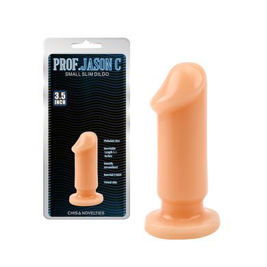 Анальний плаг на присосці Chisa Novelties Small Slim Dildo тілесний 9 см - основне фото