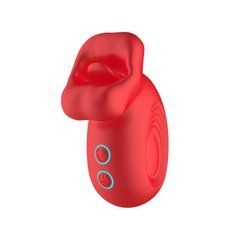 Стимулятор для клитора с язычком Boss of Toys Kiss Fun Bump Orgasm красный 9,6 см - основное фото