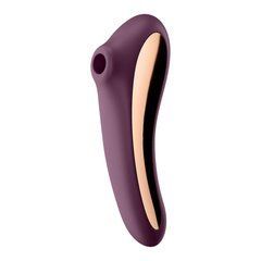 Двойной вакуумный вибратор Satisfyer Dual Kiss фиолетовый 19 см - основное фото