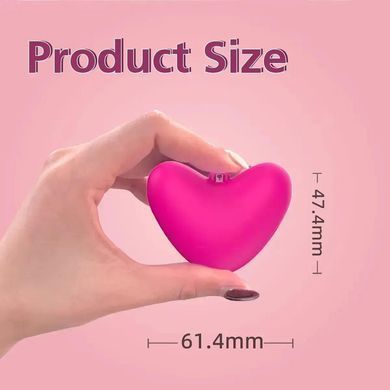 Кліторальний вібратор у формі серця Every Night Toys Eileen рожевий 4,7 см - основне фото