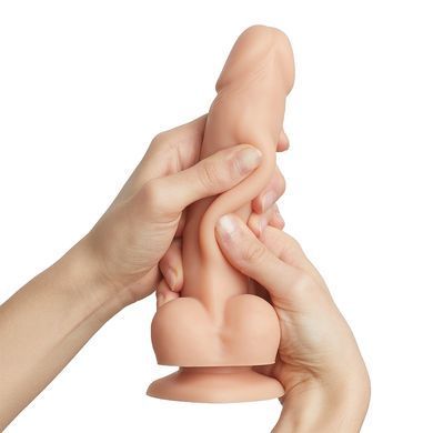 Реалистичный фаллоимитатор с эффектом подвижной кожи Strap-On-Me Sliding Skin Realistic Dildo Vanille XXL телесный 20,8 см - основное фото