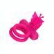 Двойное эрекционное виброкольцо со стимулятором клитора California Exotic Novelties Silicone Rechargeable Dual Butterfly Ring розовое - дополнительное фото