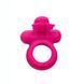 Двойное эрекционное виброкольцо со стимулятором клитора California Exotic Novelties Silicone Rechargeable Dual Butterfly Ring розовое - дополнительное фото