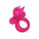 Двойное эрекционное виброкольцо со стимулятором клитора California Exotic Novelties Silicone Rechargeable Dual Butterfly Ring розовое - дополнительное фото