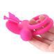 Двойное эрекционное виброкольцо со стимулятором клитора California Exotic Novelties Silicone Rechargeable Dual Butterfly Ring розовое - дополнительное фото