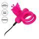 Двойное эрекционное виброкольцо со стимулятором клитора California Exotic Novelties Silicone Rechargeable Dual Butterfly Ring розовое - дополнительное фото