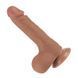 Реалистичный фаллоимитатор с подвижной крайней плотью Lovetoy 7.5'' Sliding Skin Dual Layer Dong коричневый 19,5 см - дополнительное фото