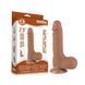 Реалистичный фаллоимитатор с подвижной крайней плотью Lovetoy 7.5'' Sliding Skin Dual Layer Dong коричневый 19,5 см - дополнительное фото